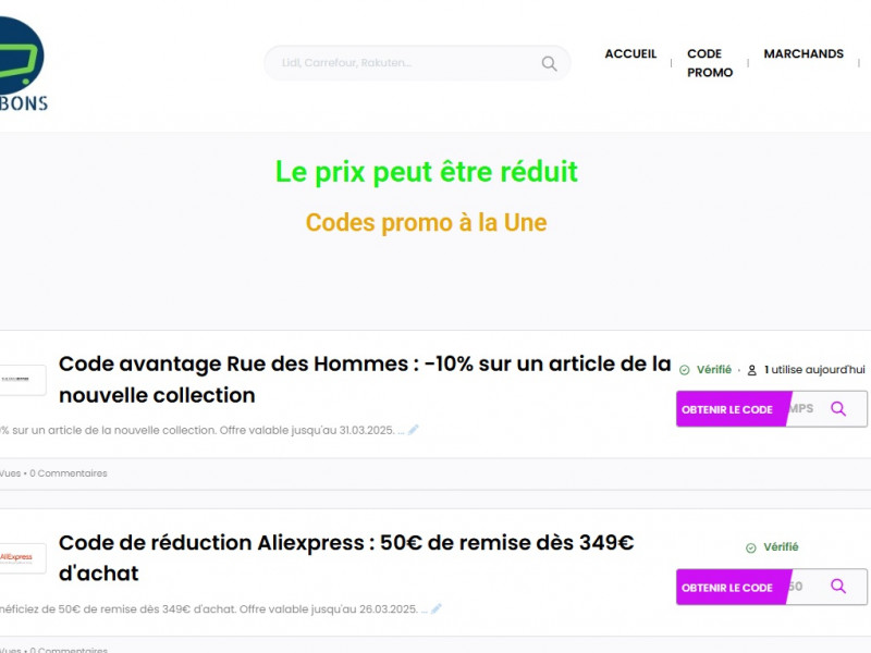 Les meilleurs bons plans du web